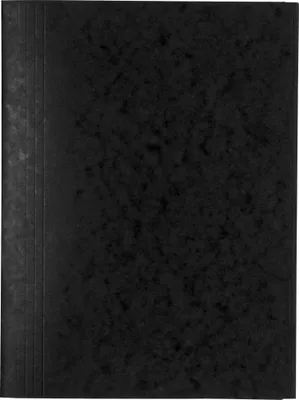 Produktbild von Exacompta 25x Aktenmappe +3 Klappen ohne Gummizug, Karton, A4, Schwarz, 56401E