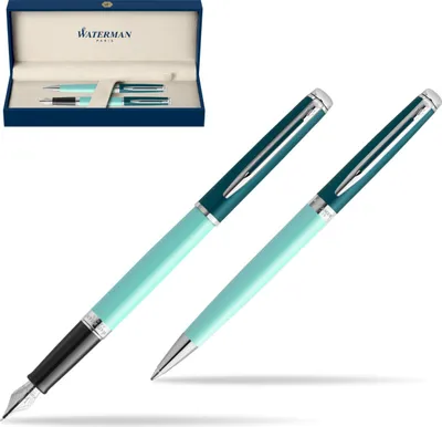 Produktbild von WATERMAN Füller Hemisphere Colour Blocking Green C.C. F blau Geschenkbox