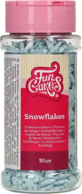 Produktbild von FunCakes Glitter Schneeflocken Blau 50g