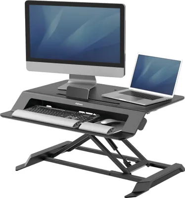 Produktbild von Fellowes Lotus™ LT höhenverstellbarer Schreibtisch-Aufsatz; 8215001