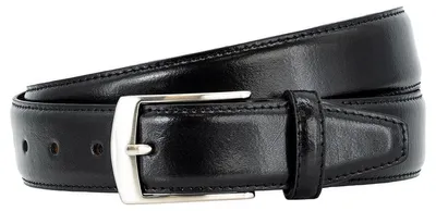 Image de Ceinture en cuir pour homme Pierre Cardin, noire, largeur 35 mm. Matériau : cuir de vachette. Couleur : noir. Taille américaine/européenne : tour de taille 120 cm, longueur totale 135 cm. Correspondance taille : 47.2 XXL