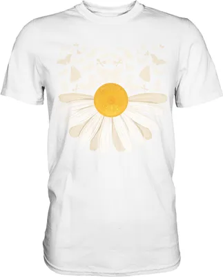 Produktbild von Gänseblümchen Schmetterling T-Shirt – White / 4XL