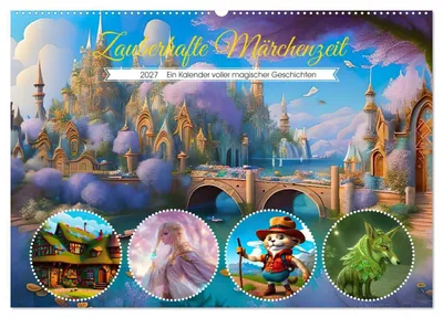 Produktbild von Zauberhafte Märchenzeit (Wandkalender 2027 DIN A2 quer), CALVENDO Monatskalender