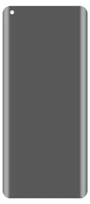 A gray screen protector for a smartphone.