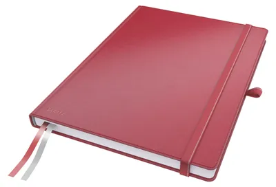 Produktbild von Leitz 44710025, Rot, A4, 80 Blätter, 96 g/m², Kariertes Papier, Hardcover