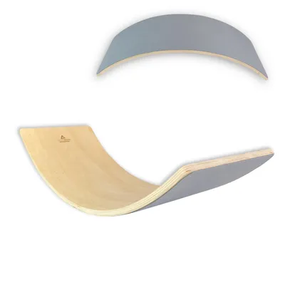 Produktbild von Balanceboard aus Holz für Kinder (Hellgrau)
