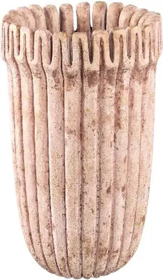 Image de PTMD Pot de fleurs Raffay - 24x24x40 cm - Ciment - Marron