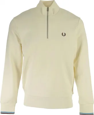Zdjęcie produktu dla Fred Perry Half Zip Sweatshirt Biały