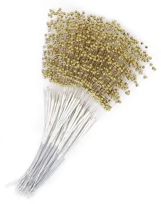 100 Perlenstäbe, gold, für DIY-Schmuck und Partydekoration
