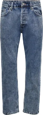 Produktbild von ONLY & SONS Loose Fit Jeans Straight Leg Denim Pants Stoned Washed Hose ONSEDGE  Größe: 29W / 30L