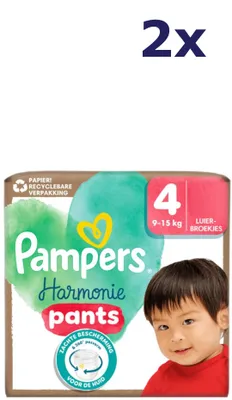 Produktbild von 2x Pampers Harmonie – Windelhosen – 40 Stück – Größe 4 (9–15 kg)