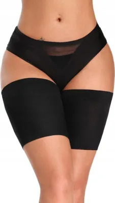 Produktbild von Oberschenkelbänder - Band Gegen Scheuern an den Oberschenkeln - Glatt - Band Plus Size - Schwarz - 3/4