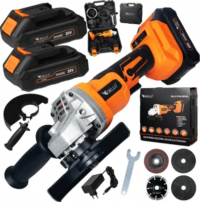 Zdjęcie produktu dla Szlifierka Kątowa Akumulatorowa 20V DIAX z Walizką Komplet Tarcz + GRATIS