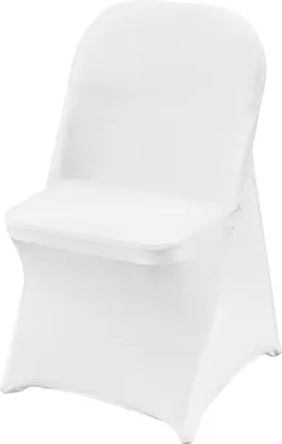 Obrázok produktu pre SucceBuy poťahy na stoličky z elastického Elastanu, univerzálne padnúce poťahy na stoličky, snímateľné a prateľné návleky, na svadby, sviatky, bankety, večierky, oslavy, jedlá (100 ks, biela)