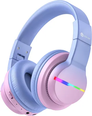 Produktbild von LED-Leuchten, Kinderkopfhörer Over-Ear mit 74/85/94dB Lautstärkebegrenzung, 85 Stunden Spielzeit, Bluetooth 5.2, eingebautes Mikrofon