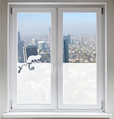 Produktbild von INDIGOS UG Fensterfolie Sichtschutz Folie Sonnenschutz Glasdekorfolie Chamäleon satiniert blickdicht - 1200mm Breite x 500mm Höhe