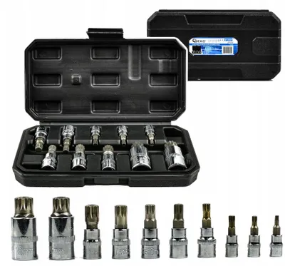 Image de GEKO Douilles XZN 1/4", 3/8", 1/2", M4-M18, jeu de 10 G13551