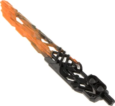 Produktbild von 1x Lego Bionicle Waffe Schwert schwarz marmoriert orange 71313 24165pb05