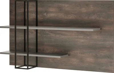 Produktbild von LIVOJO M18 Wohnzimmer Wandregal breit 152 x 90 x 26 cm Thermo Oak & Anthrazit