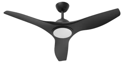 Productafbeelding van Braytron plafondventilator met LED-verlichting, 24W + 35W, zwart