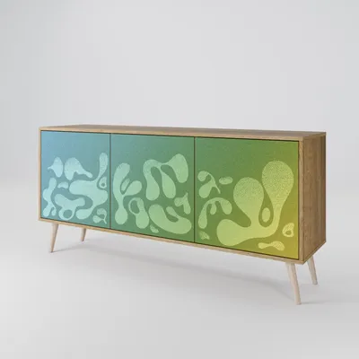 Produktbild von Spacerebels Kommode mit 3 Türen - Sideboard Komodenschrank - Highboard - Kleiderschrank Möbel - Wohnzimmer Schlafzimmer - 57,5×111×42 (HxBxT)
