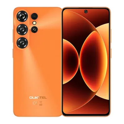Image de OUKITEL C26 Smartphone Android 16, Téléphone Portable, 16 Go RAM (4+12) + 128 Go, écran 6,63 pouces 90 Hz, Caméra 13 MP, Orange