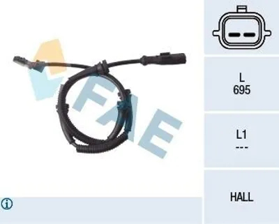 Produktbild von FAE ABS Sensor Raddrehzahl Vorne für OPEL Vivaro A Kastenwagen (X83) 78124