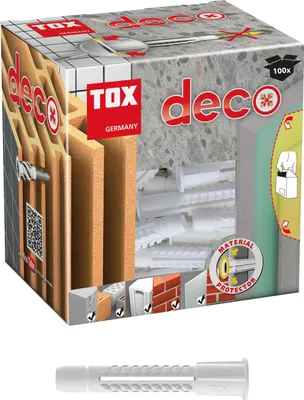 Image de TOX Chevilles à usage général Deco 010100051, 8/49, 100 pièces