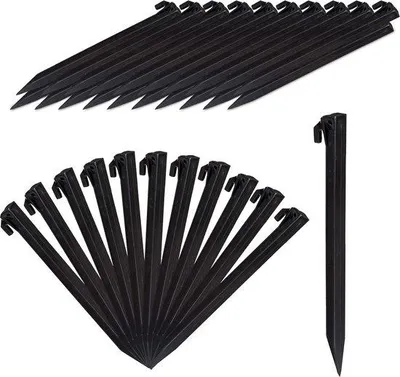 Produktbild von Famanu Zeltpflöcke 32er Set - 31 cm, Schwarz
