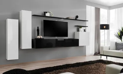 Produktbild von Wohnwand Wandschrank Schrank TV-Ständer Sideboard Regal Wohnzimmer Einrichtung