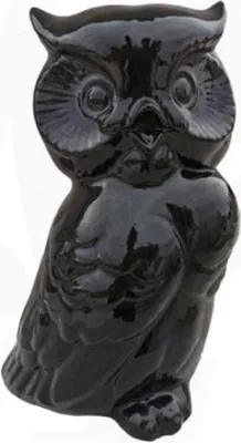 Produktbild von Casa Padrino Dekofigur Eule Schwarz 24 x 20 x H. 38,5 cm - Wetterbeständige Deko Skulptur - Wohnzimmer Deko - Garten Deko - Terrassen Deko