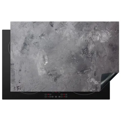 Produktbild von KitchenYeah© Herdabdeckplatte Beton - Grau - Retro , 81x52cm, Küche Deko, Glaskeramikkochfeld Herdabdeckung, Abdeckplatte fùr Kochfeld