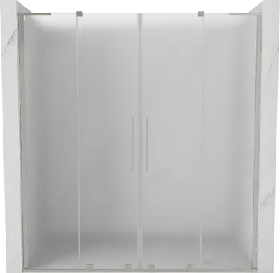 Produktbild von Mexen Velar L Duo Schiebetüren 180 cm, matt, gebürsteter Nickel - 871-180-003-32-97