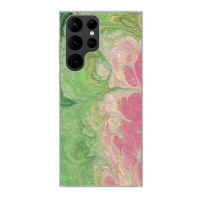 Produktbild von MuchoWow® Handyhülle Schutzhülle Hülle für Samsung Galaxy S22 Ultra Farbe - Kunst - Psychedelisch Silikon Softcase Handy Hülle - Abbildung