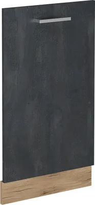 Produktbild von Geschirrspülblende Vicco R-Line Schwarz Beton 45 cm ohne Arbeitsplatte, Model 54527