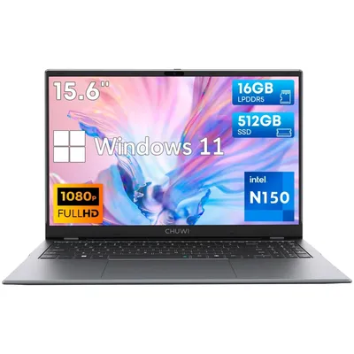Obrázek produktu pro Chuwi GemiBook Plus Celeron N100 15.6" FHD AG 8GB SSD256 BT LAN Win11 Gray 2Y Nový / Repack