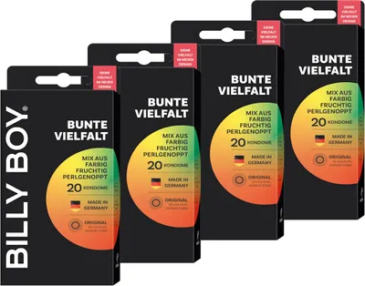 Produktbild von BILLY BOY Bunte Vielfalt 80 Stück – 52 mm Kondommix