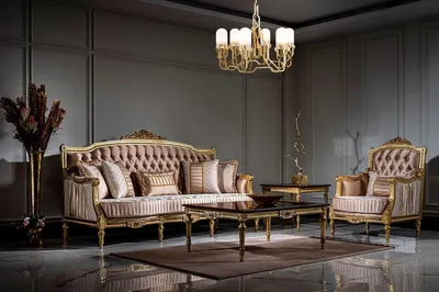 Produktbild von Casa Padrino Luxus Barock Wohnzimmer Set Rosa / Weiß / Gold - 2 Sofas & 2 Sessel & 1 Couchtisch - Prunkvolle Wohnzimmer Möbel im Barockstil