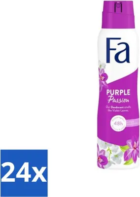 Image de Déodorant spray Fa Violet Leaves Passion 150 ml - Pack économique - 24 pièces