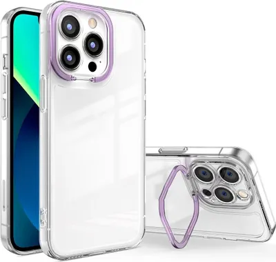 Produktbild von König Design Hülle kompatibel mit Apple iPhone 14 Kunststoff Soft Handyhülle - Handy Case Violett