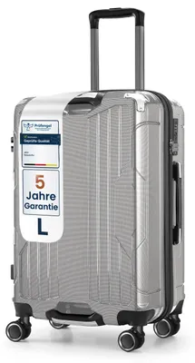 Produktbild von 4FLY Aluminium-Rahmen Hartschalen Reisekoffer L 68 cm (69L) aus PC+ABS – mit TSA-Schloss, 4 Spinner-Doppelrollen, Reisegepäck