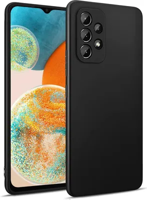 Produktbild von Silikon Hülle für Samsung Galaxy A23 5G Schutzhülle Matt Schwarz Backcover Handy Case