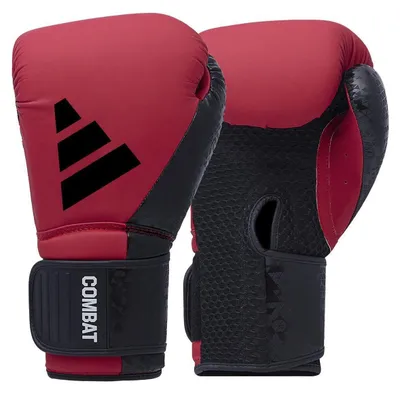 Obrázok produktu pre Boxerské rukavice Adidas Combat 50 – umelá koža – červená/čierna – 16 oz.
