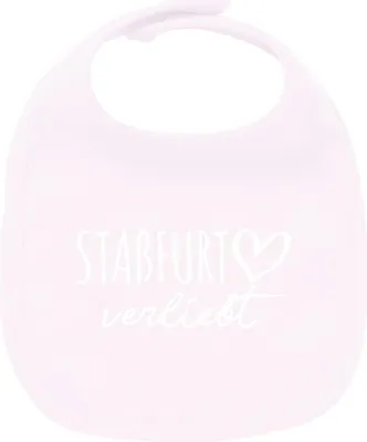 Produktbild von Huuraa Unisex Babylatz Staßfurt verliebt Geschenk Babypink  Baumwolle Staßfurt Mitbringsel