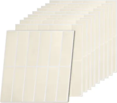 Image de Carreaux adhésifs Relaxdays, lot de 10, salle de bain et cuisine, autocollants pour carrelage 30 x 30, autocollants, carreaux 3D découpables, PU, couleur sable