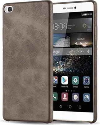 Produktbild von Cadorabo Schutzhülle für Huawei P8 Hülle in Braun Hard Case Handyhülle Kunstleder Etui