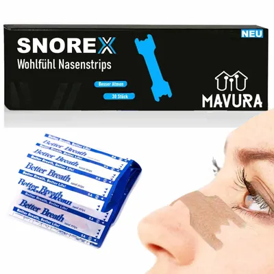 Zdjęcie produktu dla SNOREX Plastry do nosa Feel Better Breathe Paski do nosa na chrapanie 30szt
