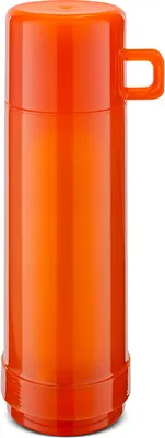 Produktbild von ROTPUNKT Isolierflasche JESPER I 0,75 ltr. - Glaseinsatz I geschmacksneutral -hochwertig, Thermoflasche mit Griffbecher - glossy orange