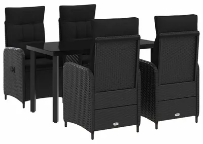 Image de Ensemble de coussins pour canapé, 5 pièces, noir