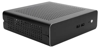 Image de Boîtier HTPC G60S tout en aluminium avec alimentation DCATX, format Mini-ITX pour ordinateur de bureau (Noir USB 2.0)